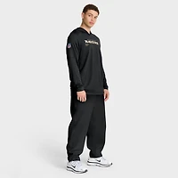 Men's Nike Black Baltimore Ravens 2025 Sideline Pure Fury Dri-FIT Long Sleeve Hoodie T-Shirt