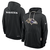 Sweat à capuche Nike noir Baltimore Ravens 2025 Sideline Standard Issue Club Dri-FIT pour homme