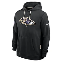 Sweat à capuche Nike noir Baltimore Ravens 2025 Sideline Standard Issue Club Dri-FIT pour homme
