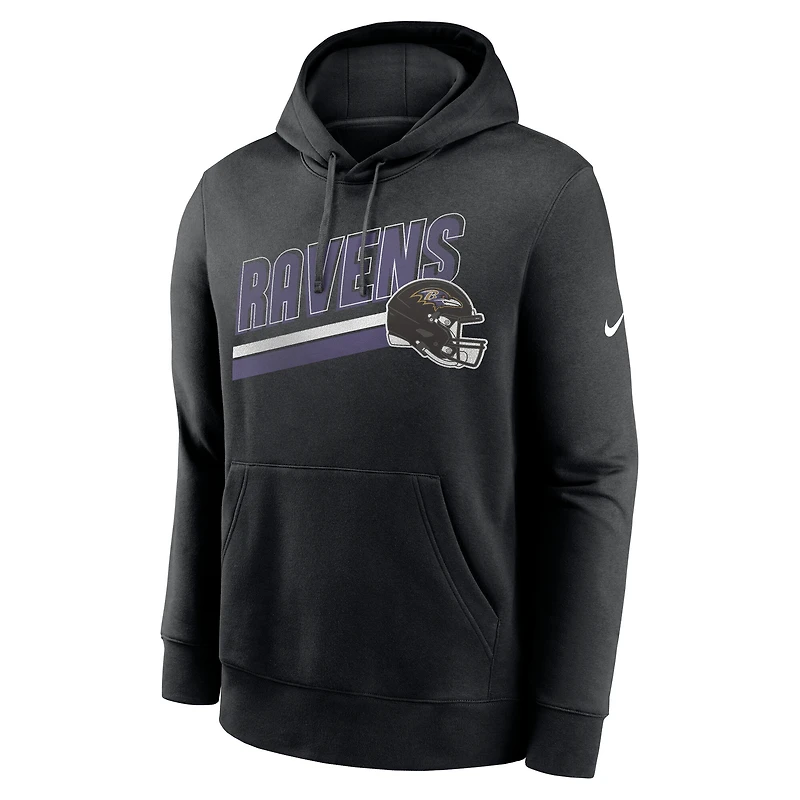 Men's Nike Black Baltimore Ravens Club Fleece Pullover Hoodie