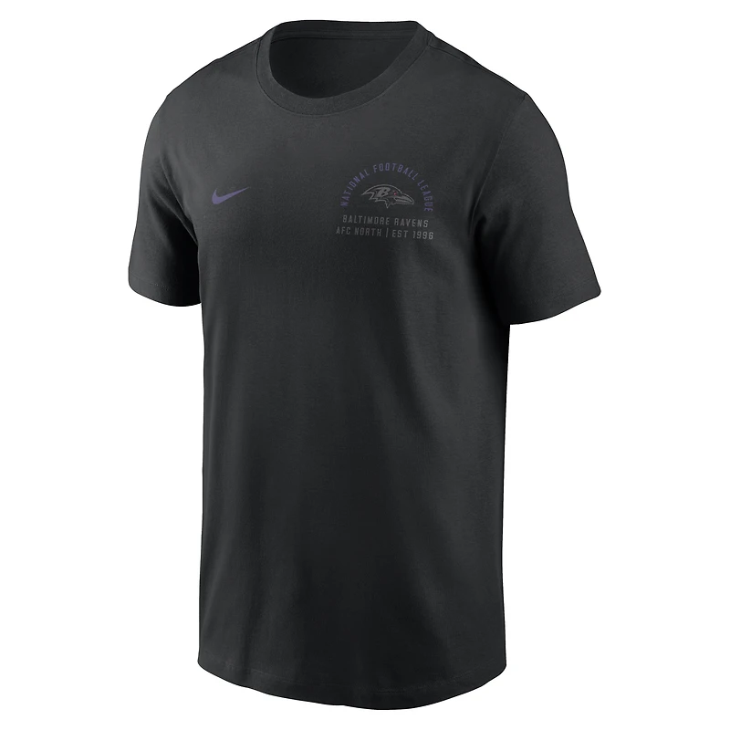 T-shirt Nike Essential noir pour homme, Baltimore Ravens