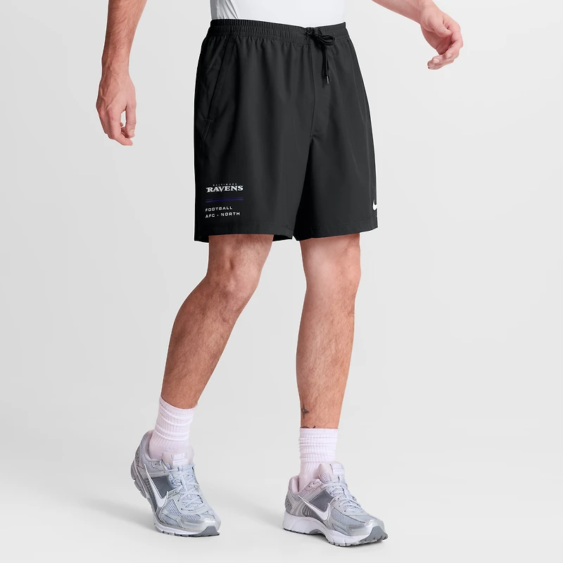 Short Nike Form Dri-FIT noir pour homme, modèle Baltimore Ravens