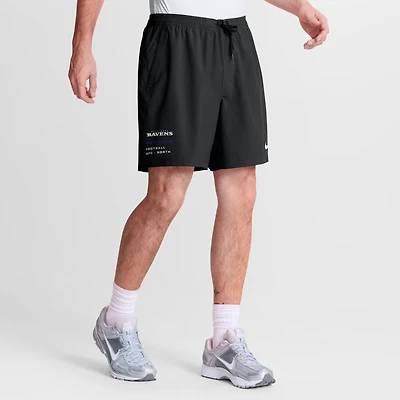 Short Nike Form Dri-FIT noir pour homme, modèle Baltimore Ravens