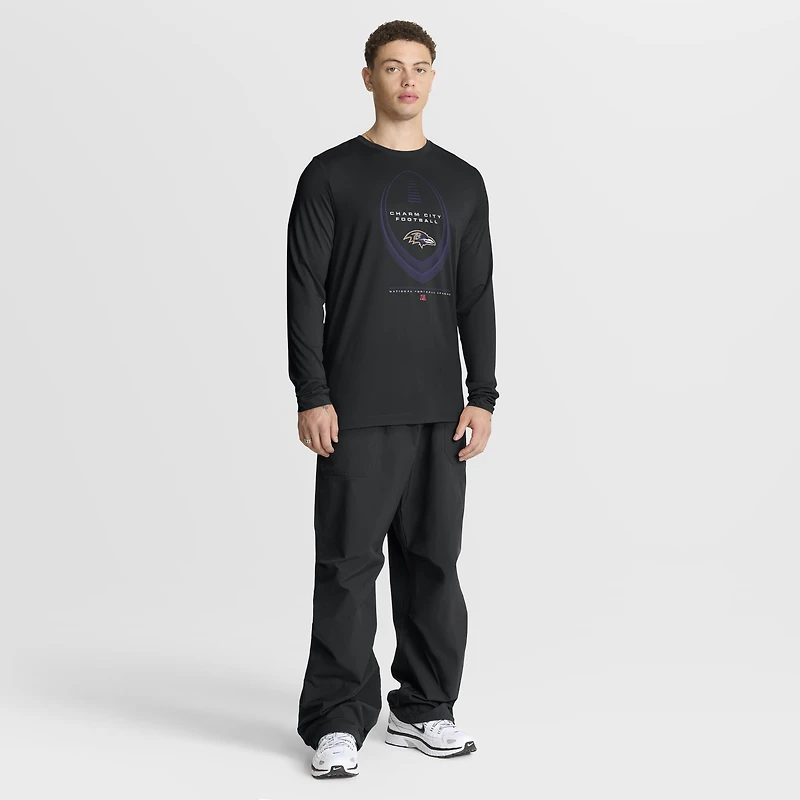 Men's Nike Black Baltimore Ravens Legend Icon Dri-FIT Long Sleeve T-Shirt