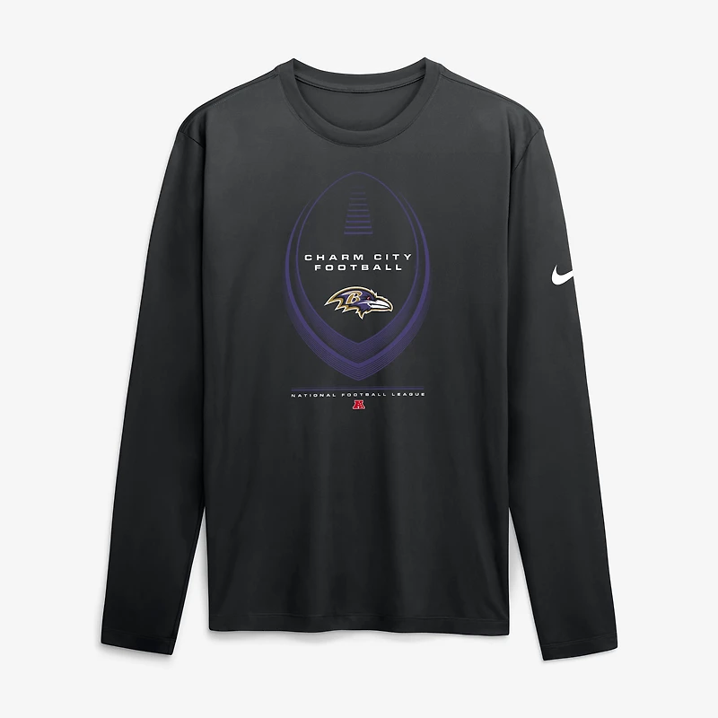 Men's Nike Black Baltimore Ravens Legend Icon Dri-FIT Long Sleeve T-Shirt