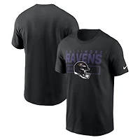 T-shirt Nike noir pour homme avec logo Primetime Helmet des Baltimore Ravens
