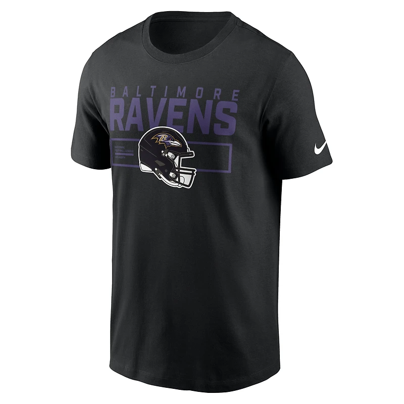 T-shirt Nike noir pour homme avec logo Primetime Helmet des Baltimore Ravens