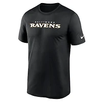 Men's Nike Black Baltimore Ravens Primetime Legend Wordmark Performance T-Shirt