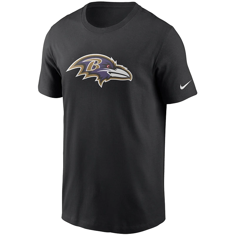 T-shirt essentiel Nike noir pour homme, logo Primetime des Ravens de Baltimore