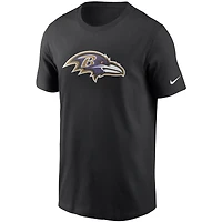 T-shirt essentiel Nike noir pour homme, logo Primetime des Ravens de Baltimore