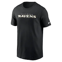 Men's Nike Baltimore Ravens Primetime Wordmark Essential T-Shirt