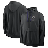Veste anorak à demi-zip et capuche Nike Baltimore Ravens pour homme, noire.