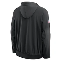 Veste anorak à demi-zip et capuche Nike Baltimore Ravens pour homme, noire.