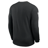Maillot Nike noir à manches longues Sideline Coach UV Dri-FIT pour homme des Baltimore Ravens