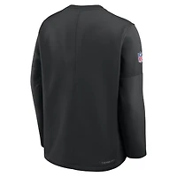 Men's Nike Black Baltimore Ravens Sideline Coaches Midweight Therma-FIT Sweatshirt
