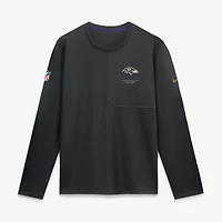 Men's Nike  Black Baltimore Ravens Sideline Coaches UV Dri-FIT Long Sleeve Shirt