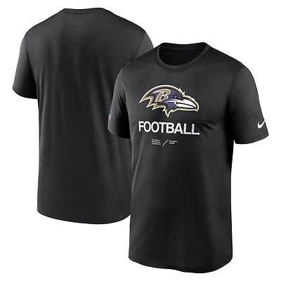 Men's Nike Black Baltimore Ravens Sideline Infograph Performance T-Shirt