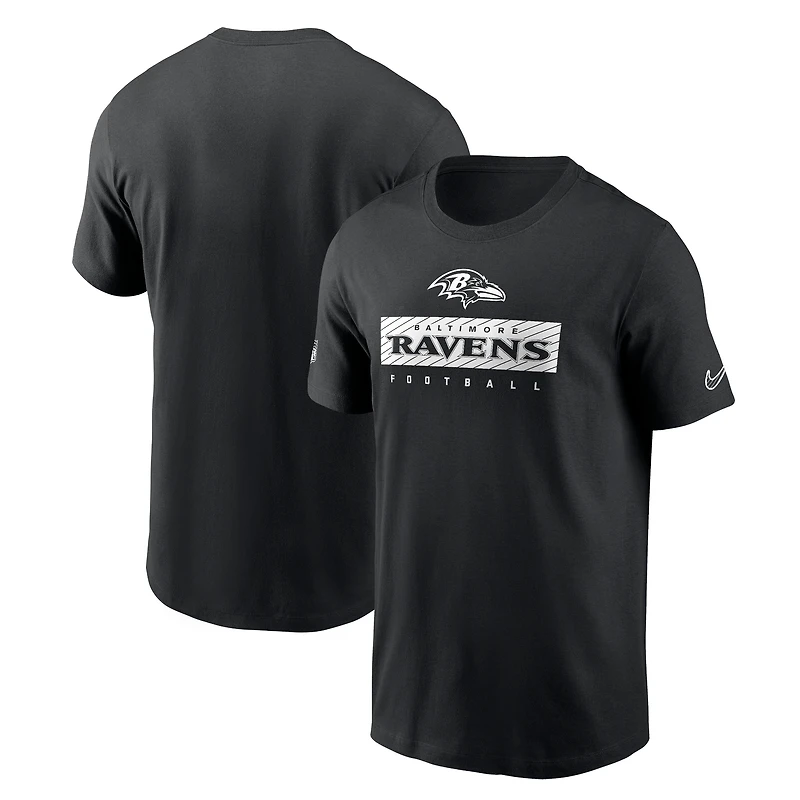 Men's Nike Black Baltimore Ravens Sideline Performance T-Shirt