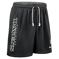 Short réversible Nike Dri-FIT noir pour homme des Baltimore Ravens