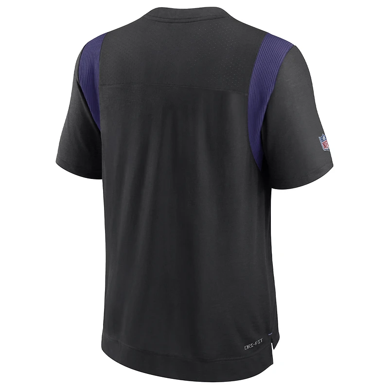 Men's Nike Black Baltimore Ravens Sideline Tonal Logo Performance Player T-Shirt