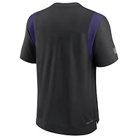 Men's Nike Black Baltimore Ravens Sideline Tonal Logo Performance Player T-Shirt