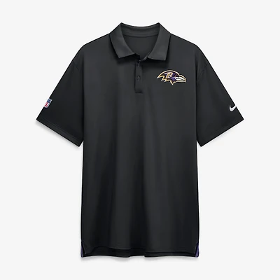 Men's Nike Black Baltimore Ravens Sideline Tour Dri-FIT Polo