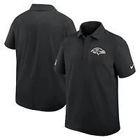 Men's Nike Black Baltimore Ravens Sideline Woven Dri-FIT Polo