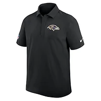 Men's Nike Black Baltimore Ravens Sideline Woven Dri-FIT Polo