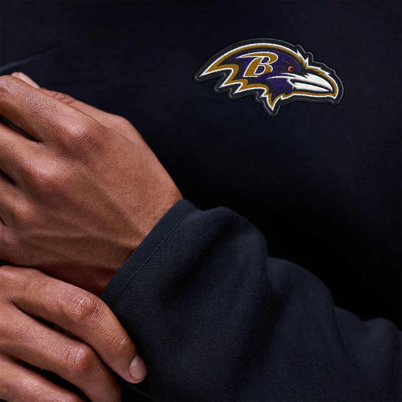 Men's Nike Black Baltimore Ravens Tech Fleece Raglan Sweatshirt