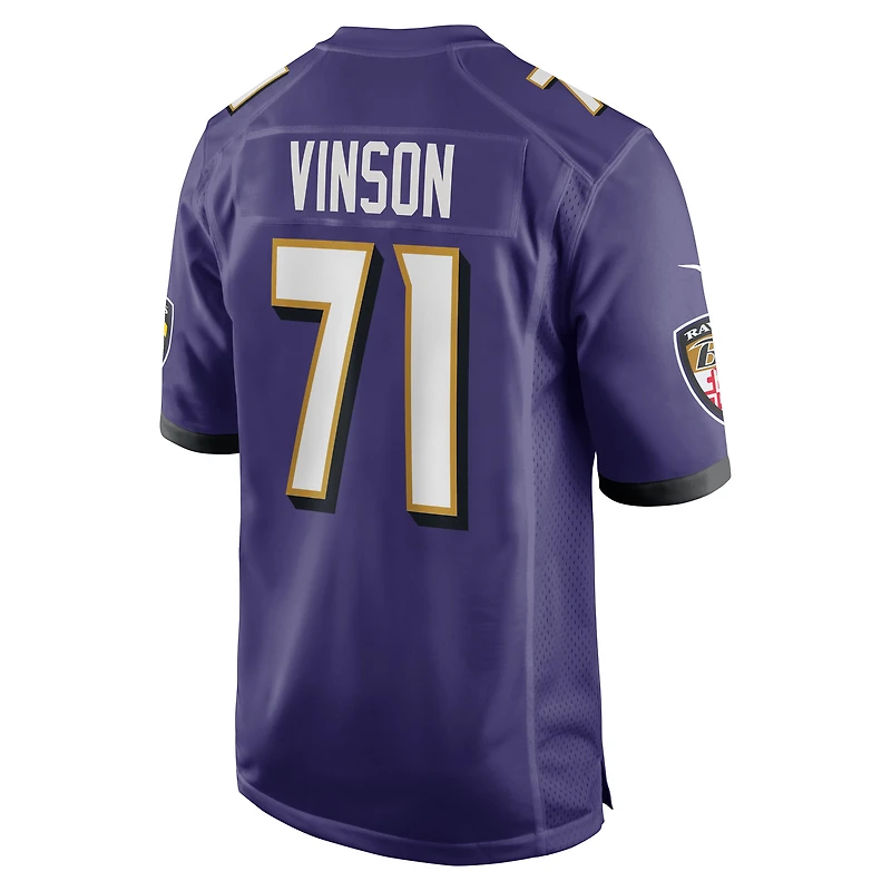 Maillot Nike Carson Vinson violet pour homme des Baltimore Ravens