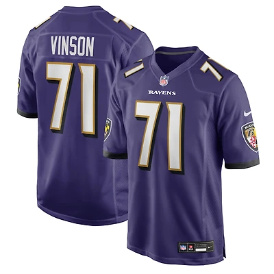 Maillot Nike Carson Vinson violet pour homme des Baltimore Ravens