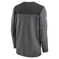 Men's Nike Charcoal Baltimore Ravens Sideline Lockup Performance Quarter-Zip Top