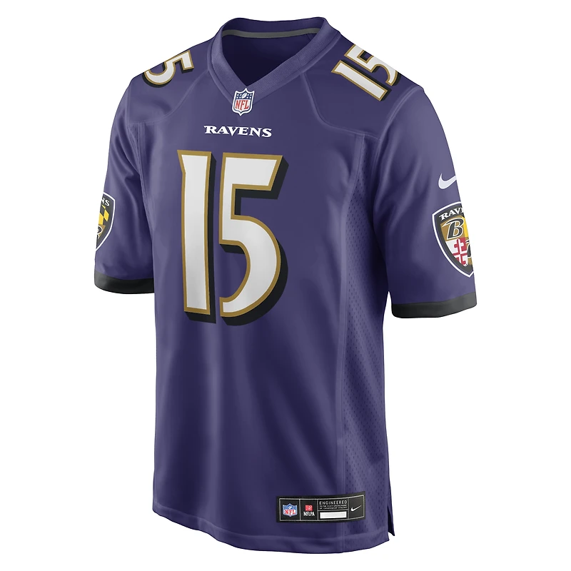 Men's Nike Cooper Rush  Purple Baltimore Ravens Team Game Jersey