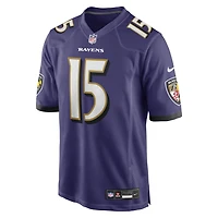 Men's Nike Cooper Rush  Purple Baltimore Ravens Team Game Jersey