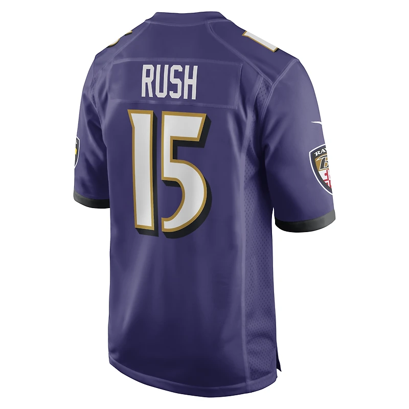 Men's Nike Cooper Rush  Purple Baltimore Ravens Team Game Jersey