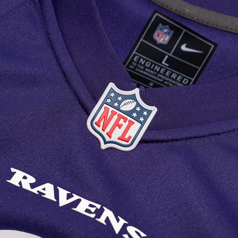 Men's Nike Cornelius Johnson Purple Baltimore Ravens Team Game Jersey