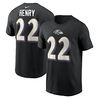 T-shirt avec nom et numéro de joueur Nike Derrick Henry violet Baltimore Ravens pour homme