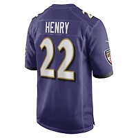 Men's Nike Derrick Henry Purple Baltimore Ravens Game Player Jersey
