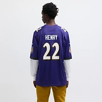 Men's Nike Derrick Henry Purple Baltimore Ravens Game Player Jersey