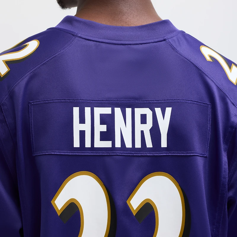Men's Nike Derrick Henry Purple Baltimore Ravens Game Player Jersey