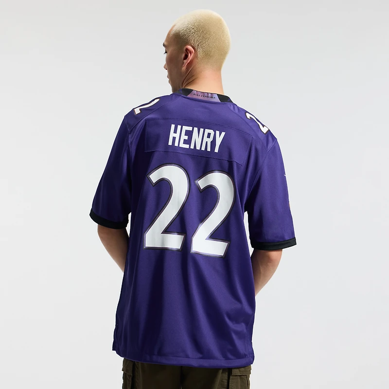 Men's Nike Derrick Henry Purple Baltimore Ravens Team Game Jersey