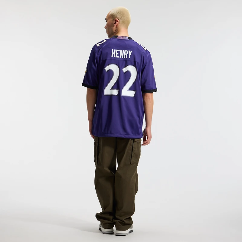 Maillot de match Nike Derrick Henry violet des Ravens Baltimore pour homme