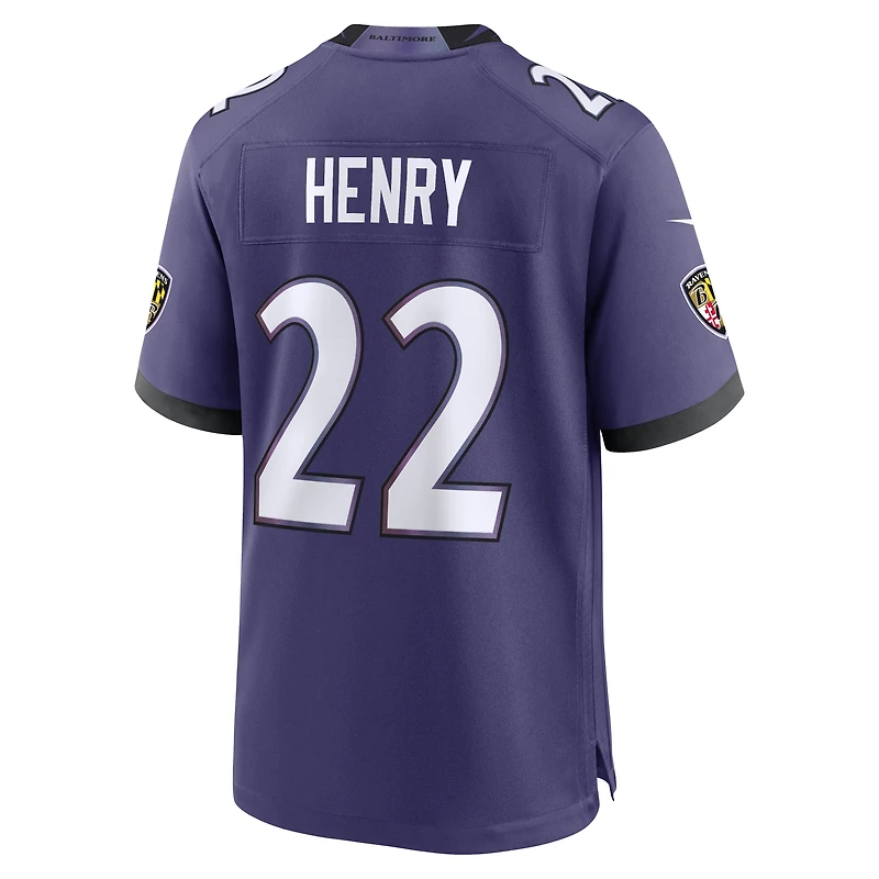 Men's Nike Derrick Henry Purple Baltimore Ravens Team Game Jersey