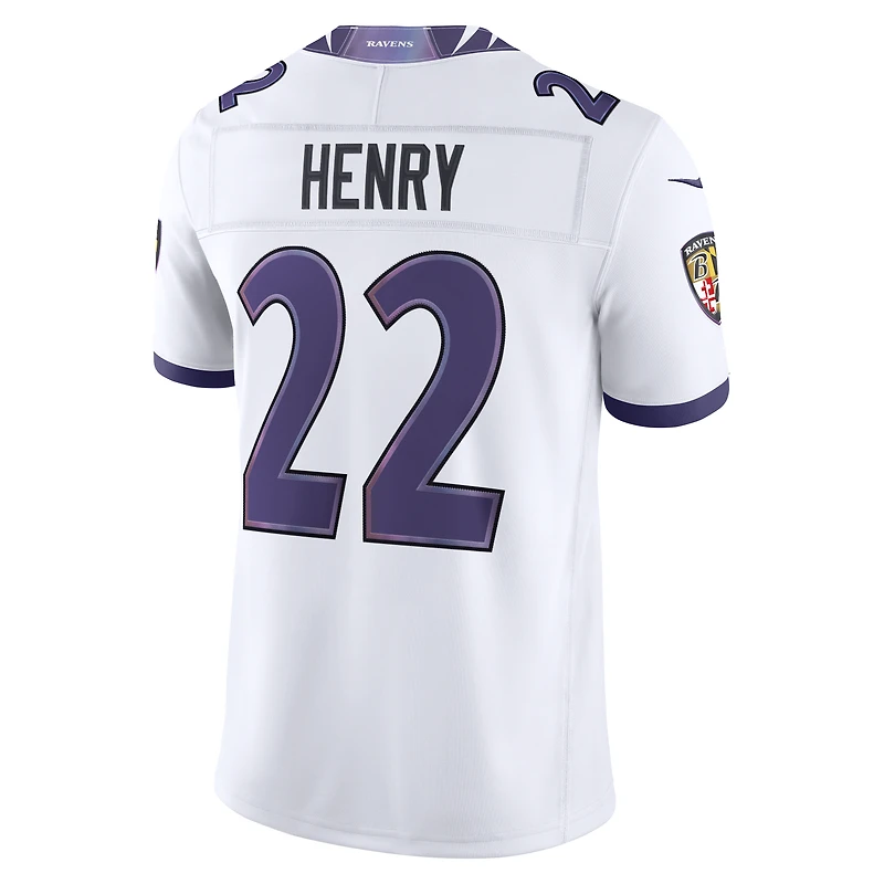 Men's Nike Derrick Henry White Baltimore Ravens Vapor F.U.S.E. Sewn Down Limited Jersey