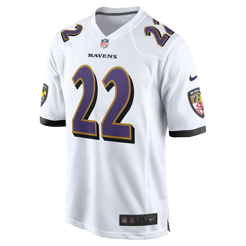 Men's Nike Derrick Henry  White Baltimore Ravens Game Jersey
