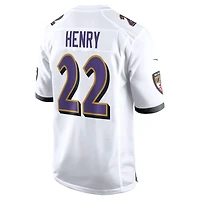 Men's Nike Derrick Henry  White Baltimore Ravens Game Jersey