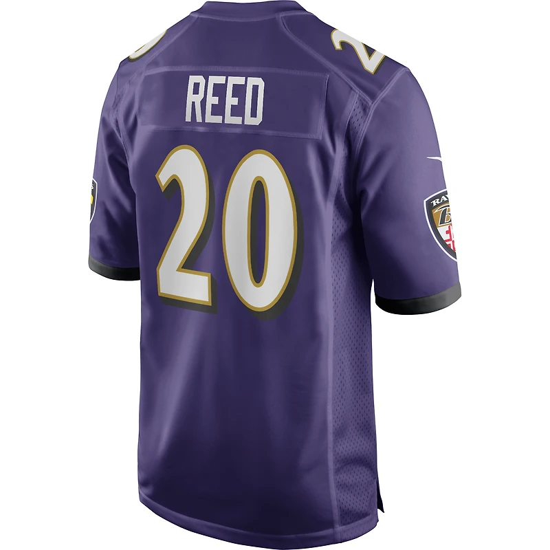 Maillot de joueur retraité Nike Ed Reed violet Baltimore Ravens Game pour homme