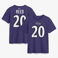 Men's Nike Ed Reed Purple Baltimore Ravens Retired Name & Number T-Shirt