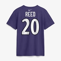 Men's Nike Ed Reed Purple Baltimore Ravens Retired Name & Number T-Shirt