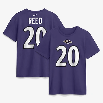 Men's Nike Ed Reed Purple Baltimore Ravens Retired Name & Number T-Shirt